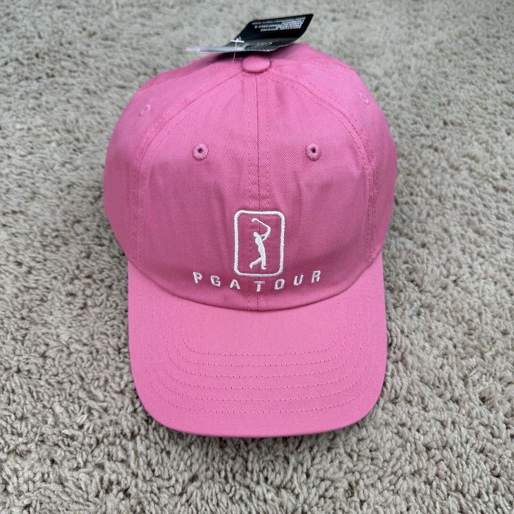PGA Tour‎ Hat Classic Style 1963 Pink Golf Strapback Embroidered Cap NWT - Picture 11 of 11